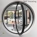 360° Rotating Round Window – Black Aluminum Alloy Frame with Clear Tempered Glass, Waterproof Ventilation Porthole for Bathroom, Bedroom, Living Room (23.6 inch)