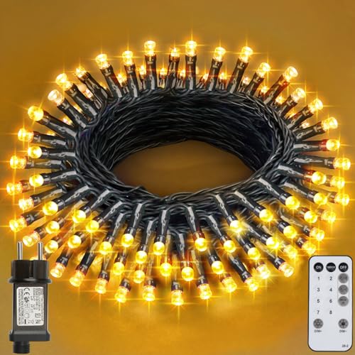 LED Lichterkette Innen Außen, 100LEDs & 12M Lichterkette...