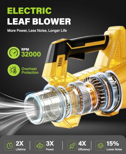 Leaf Blower Cordless, Powerful Blowers for Blowing Leaves, 6 Speed Modes - image 5