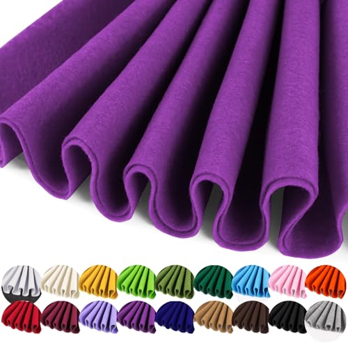 Image of IONTACH 36 inch X 36 inch Purple Soft Felt Fabric 1.6mm Thick | Felt Sheets for Crafts, Embroidery, Patchwork, Liner, School Projects, Home Decoration