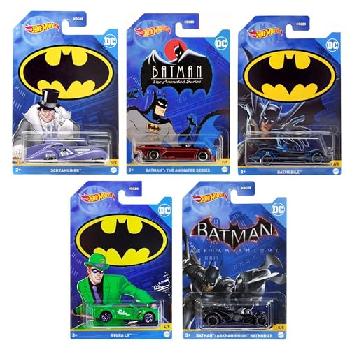 Hot Wheels Batman 2022 Complete Bundle de 5 vehículos miniatura 1