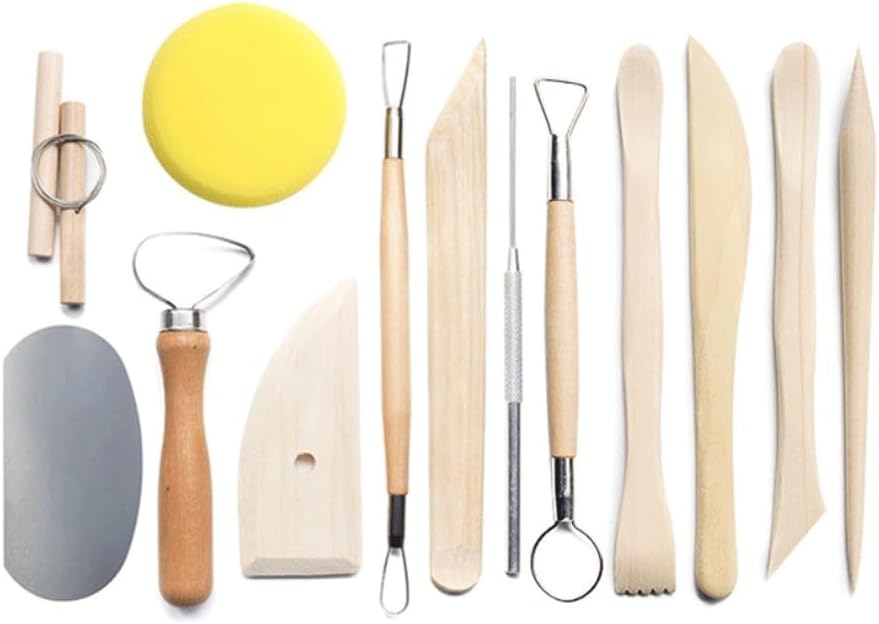 Pottery Clay Sculpting Tools for Clay Pottery Set Ceramics Carving Knife Sculpture Craft Wooden Modeling Kit