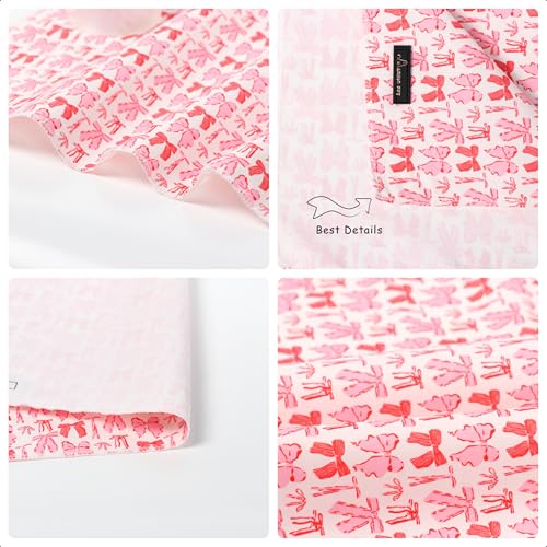 ARING PET Girl Dog Bandana, Cute Pink Bow Pet Bandanas Scarf Triangle Bibs Handkerchief for Puppy Small Medium Large Girly Dogs-L — view 5