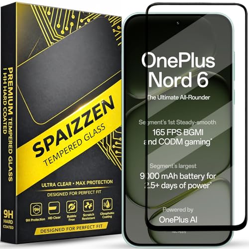 Image of Military-Grade Tempered Glass Screen Protector Compatible for Oneplus Nord 6 / Oneplus Nord 6 5G with Edge to Edge Coverage and Easy Self Installation kit