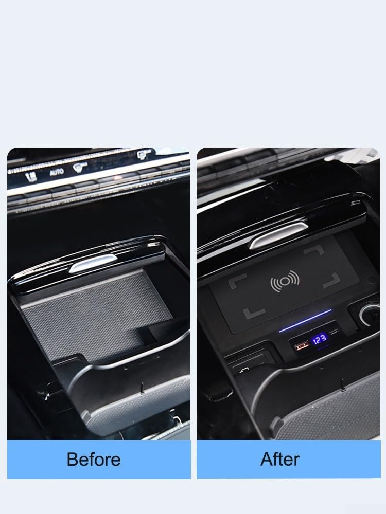 Chargeur de voiture sans fil en métal 15 W à charge rapide avec
