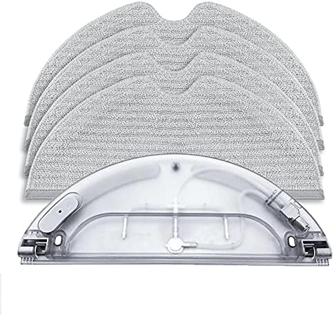 Tanque de agua con 4 paño de fregona para Xiaomi Mijia 1CSTYTJ01ZHM Robot Aspirador Accesorios