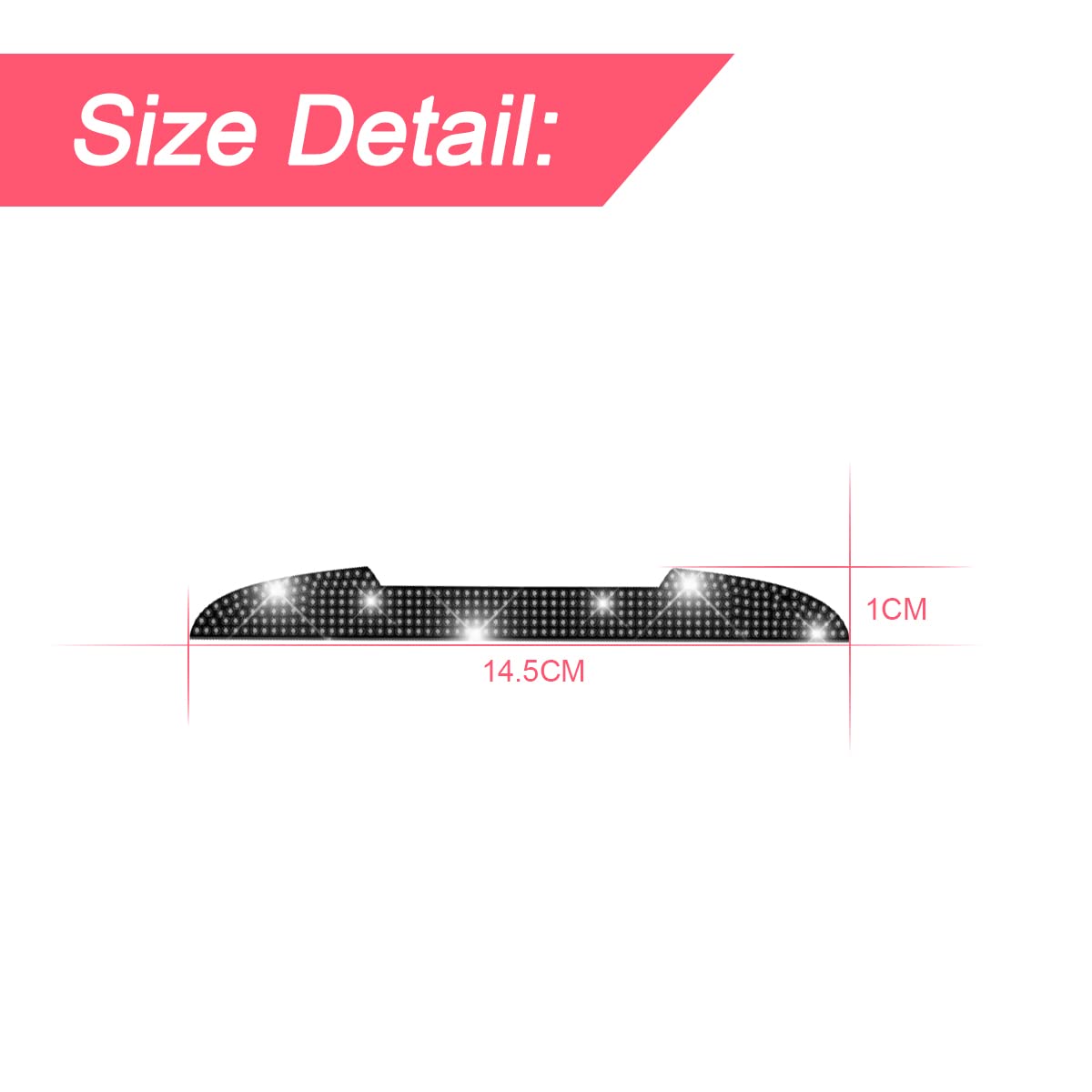 4 Pezzi Specchietto Retrovisore Strass Protector, Fasce protettive per Bordi delle Portiere Auto, Adesivi Antigraffio per Della Porta Dell'auto, Universale Bumper Strip Protector (Nero)