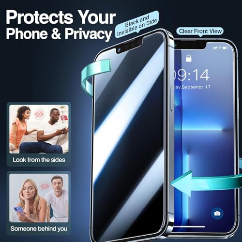 Image of for iPhone 6, iPhone 7, iPhone 8 Edge to Edge Anti Spy Privacy Tempered Glass with Easy Installation Kit | Black (Pack of 1)