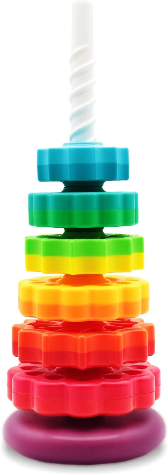 Calyxia Baby Spin Stack Toy,Premium Stacking Toy for Kids,Baby Spinning Stacking Toy for Babies and Toddlers,Educational Toddler Learning Toy,Birthday Gifts,Autism Sensory Spinning Toy (Multicolor) (B0DF5425W7) Amazon Price History, Amazon Price Tracker
