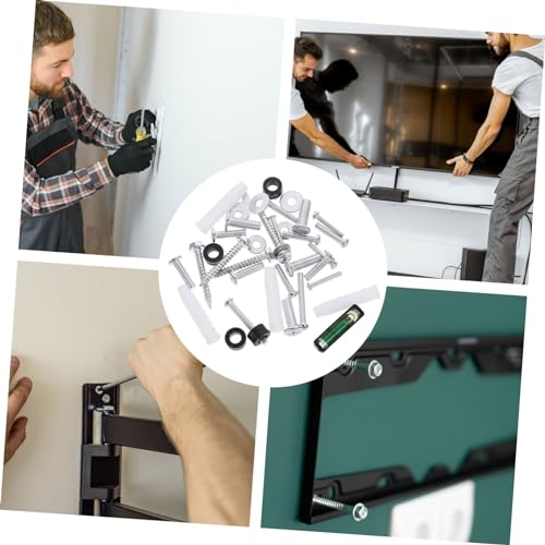 Yardenfun Tv Mounting Screws Kit Iron Hardware for Tv Wall Mount Replacement Screws for Bracket Installation - Thumbnail 4