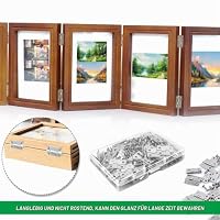Mini Scharniere Klein für Holz 50 Stück Kleine Modellbau Scharniere Hinges zum Basteln Mini Scharnier Klappbar Metallscharniere – Ansicht 5