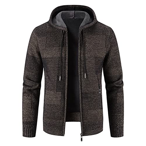 Veste chaude homme contre le froid hivernal avec sa doublure épaisse et capuche
