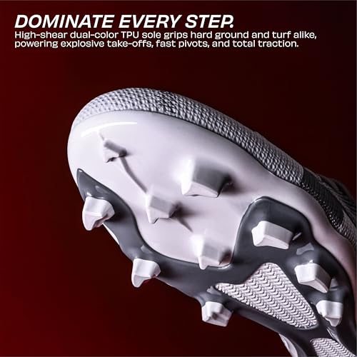 Image of Nivia Arctic Football Studs for Men, Lightweight TPU Skin Upper, Die‑Cut EVA Sockliner, Dual Color TPU Studded Sole, Ideal for Training & Match Cleats