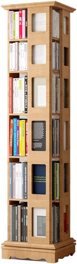 固体木材回転本棚 寝室のモダンなミニマリスト収納収納本棚 リビングルームの