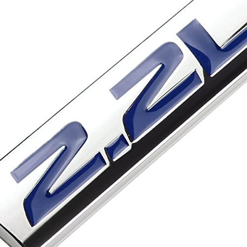 Image of Auto Dynasty Chrome Finish Metal Emblem 2.2L Badge (Blue Letter)
