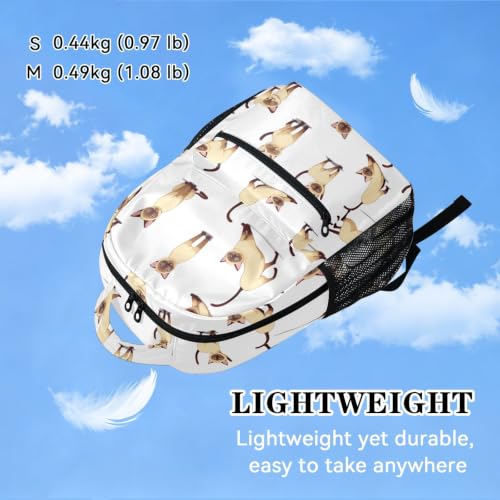 Sac à dos chat pour fille ado en taille S coloris blanc