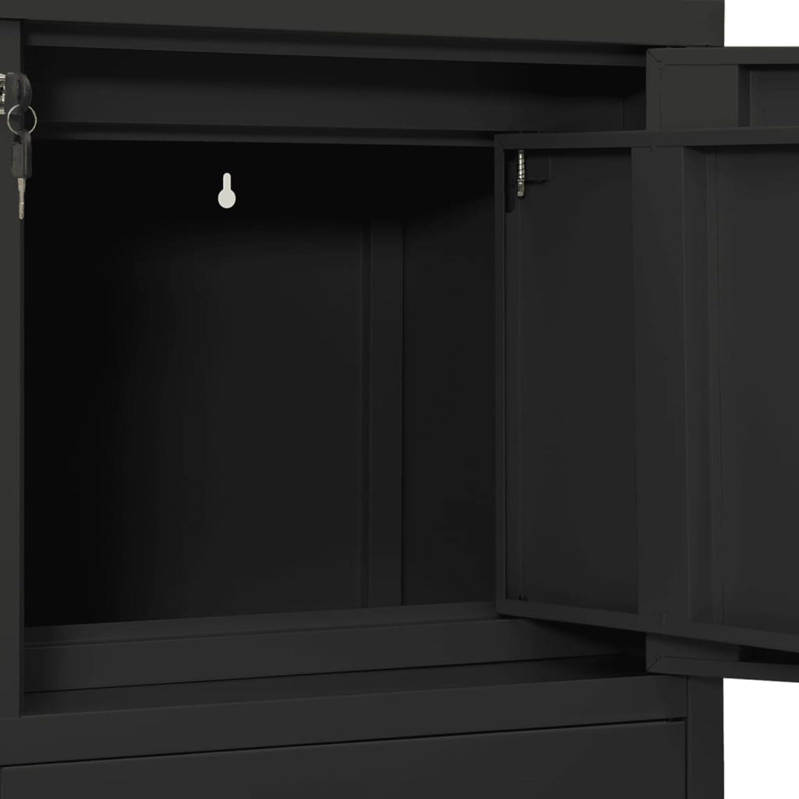 Büroschrank Anthrazit 90x40x102 cm Stahl Model336408