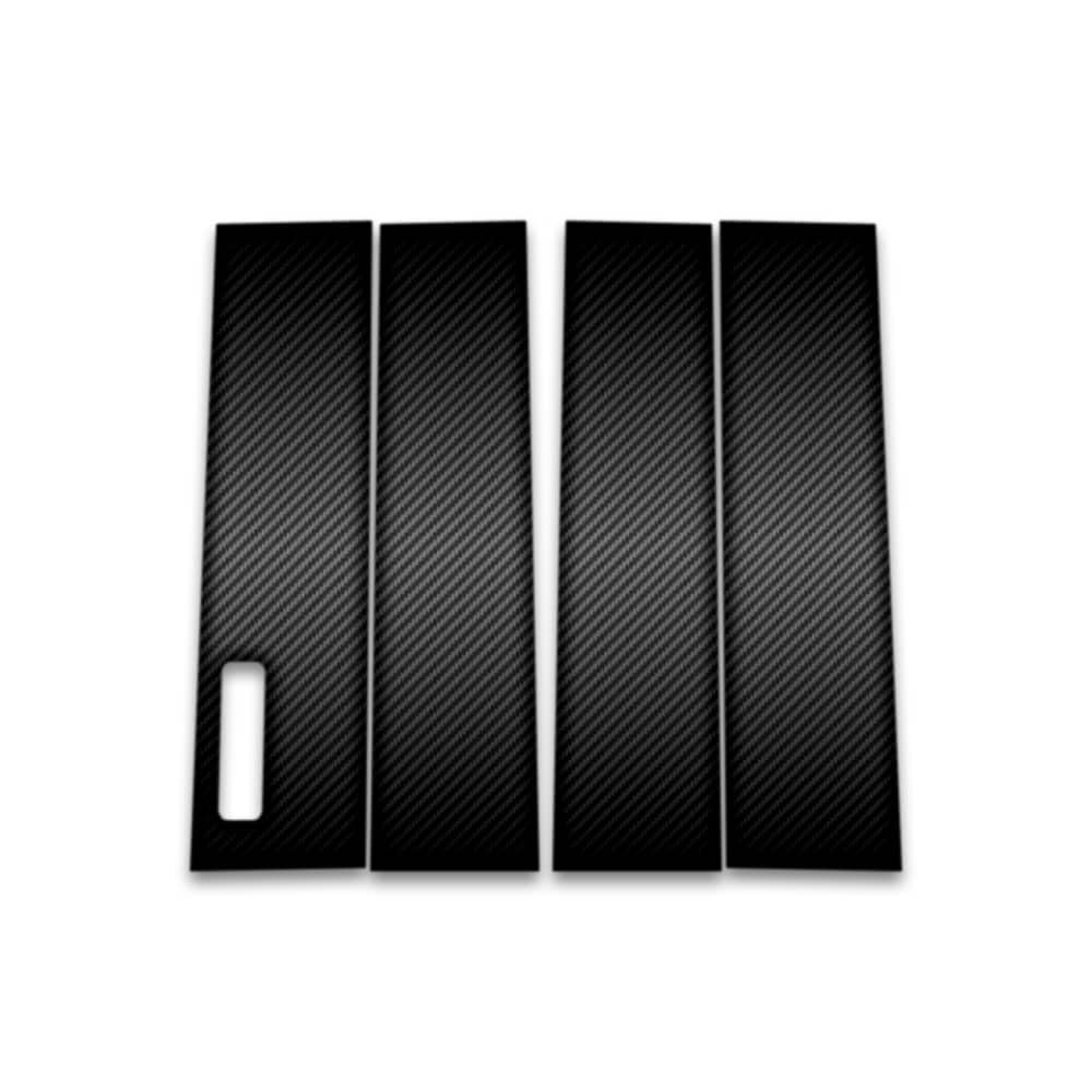 Upgrade Your Auto 4pc Carbon Fiber Pillar Post Covers w/Keypad for Ford F-150 2015-22 Crew/Ext Cab