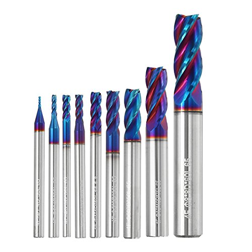 ChaRLes 1-10Mm 4 Flauti Carburo Di Tungsteno Fresa Hrc65 Naco Rivestito Fresatrice CNC Tool - 3Mmx4Mm