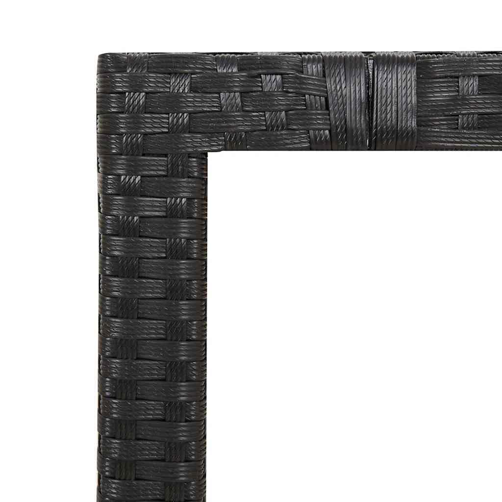 Juego de 3 piezas de jardín con cojín negro para exterior