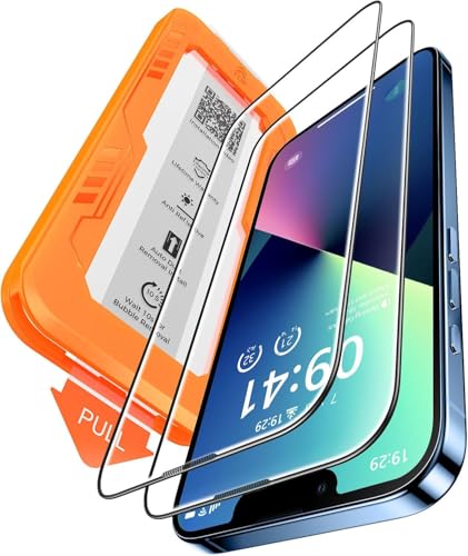 Image of Supershieldz 2-Pack Screen Protector Compatible for iPhone 17e / 16e / 14 /13 Pro / 13 (6.1-Inch) Tempered Glass, Easy Installation Tool, 9H Hardness, HD Clear, Case Friendly, Full Coverage