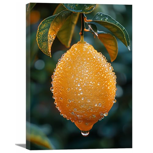 Tableau toile déco citron pour illuminer une cuisine ou pièce sombre