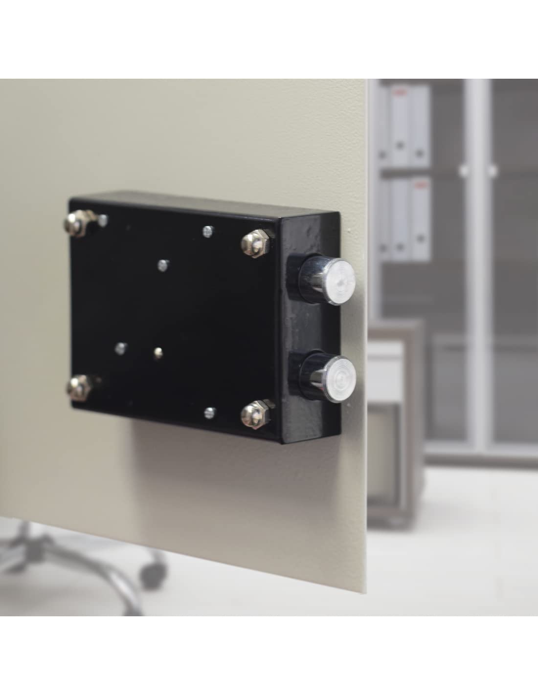 THIRARD - Coffret De Sécurité À Poser - Fermeture Électronique À Code - Acier - Usage Domestique - Code Modifiable 3 À 8 Chiffres - 2 Pênes de Ø16 mm - 200 x 310 x 250 mm - Gris - 9 L