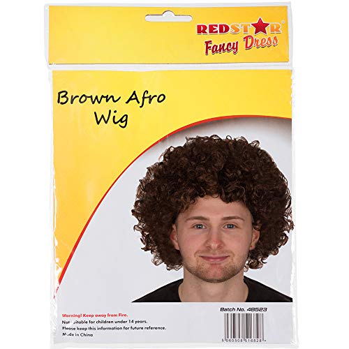 Redstar Fancy Dress - Parrucca Afro con Ricci per