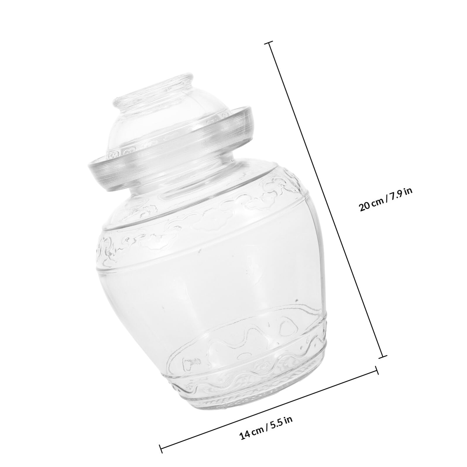 Beaupretty Barattolo per Sottaceti in Vetro Spesso Chiusura Ermetica, Contenitore per Alimenti Domestico Sigillato da 3 Kg, Adatto per Conservazione Verdure Stagionali Cucina