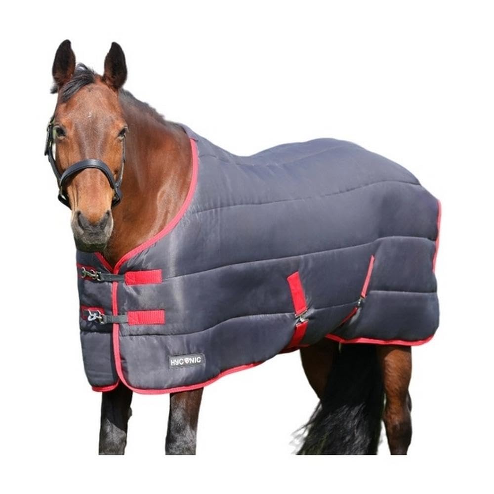 HY EQUESTRIAN HYCONIC 250g Stable Rug, Charcoal/Red (6'0")