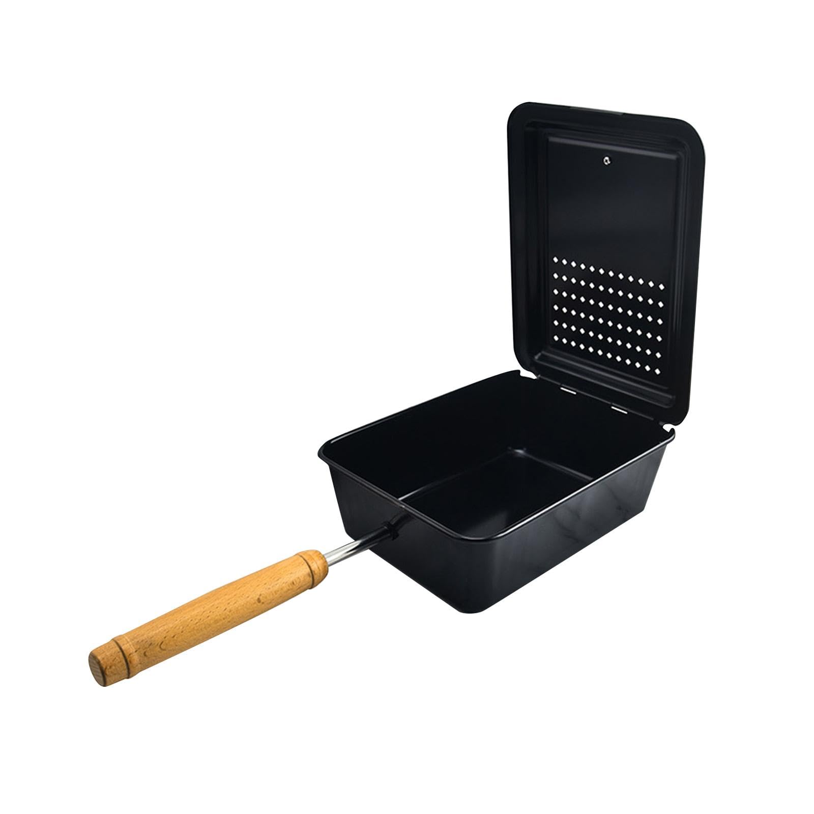 F Fityle Fogata para Hacer Palomitas de maíz, sartén para Palomitas de maíz, Olla Antiadherente portátil con Mango cómodo, Herramienta para Barbacoa,