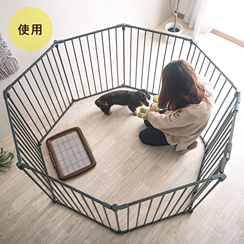 Petrasia ペット用サークル ドア付 折りたたみ可能 フェンス 室内 屋外 広い ケージ ゲート 犬 猫 うさぎ ウサギ 飼育 プレイサークル バリア ゲート Pecocochi の商品画像 6