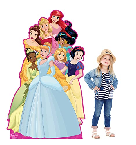 Image of Cardboard People Princess Collage Life Size Cardboard Cutout Standup - Disney