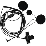TENQ Full Face Earpiece Headset Mic Microphone for 1-pin Motorola Talkabout Cobra Radio