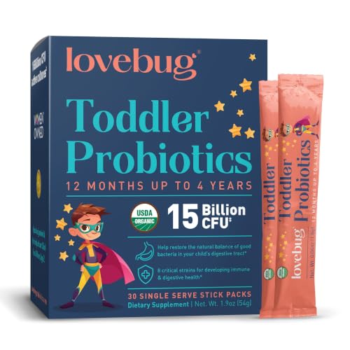 LOVEBUG 15 Billion CFU Kids Probiotic Powder 30 Pack
