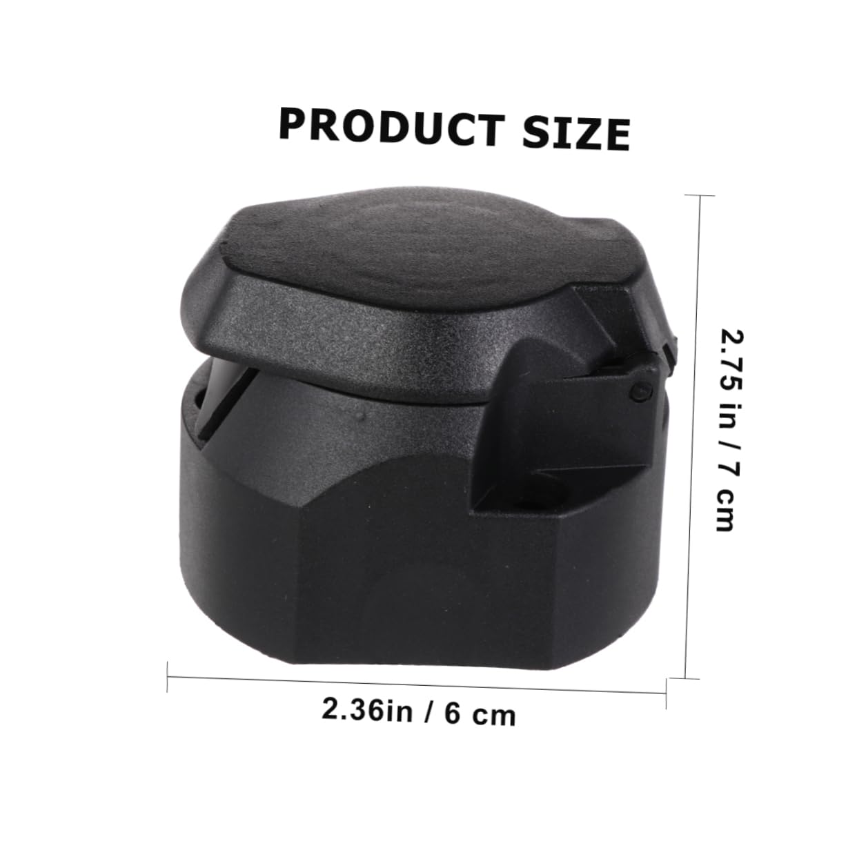 iplusmile Adaptador Enchufe para Remolque 12v 7 Pines EU Estándar 2 Piezas Negro con Conectores Metálicos y Plásticos para Vehículo Comercial y Coche