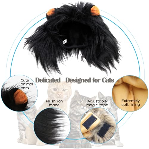 RosyLife-Lion-Mane-Wig-for-Cat-Costume-Pet-Adjustable-Washable-Comfortable-Fancy-Lion-Hair-Cat-Clothes-Dress-for-Halloween-Christmas-Easter-Festival-Party-Activity
