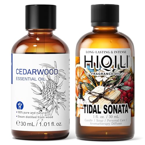 HIQILI Aceite Esencial Cedro 30ML y Aceite Aromático 30ML