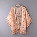 Toraway Cardigan, Women Boho Printed Chiffon Loose Kimono Cardigan Tops Blouse (X-Large) Pink