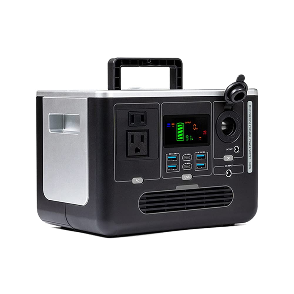 WSHA Generatore Solare Portatile 300W 444Wh Stazione energetica Alimentatore Esterno Alimentazione all'aperto Banca di Potenza per Il Campeggio all'aperto Viaggio a casa