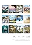 Sprüche Premium Kalender 2023 Bilder mit Sprüchen Dekoration zum Aufhängen Geschenk (Wandkalender Motivation A3)
