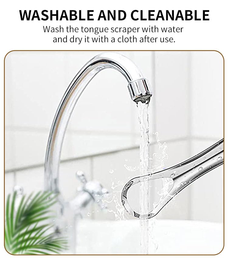 Miniatura 6 de Raspador de lengua aprobado por dentistas  Paquete de 2 con estuches de viaje  Limpiador de lengua de acero inoxidable  Para adultos y niños