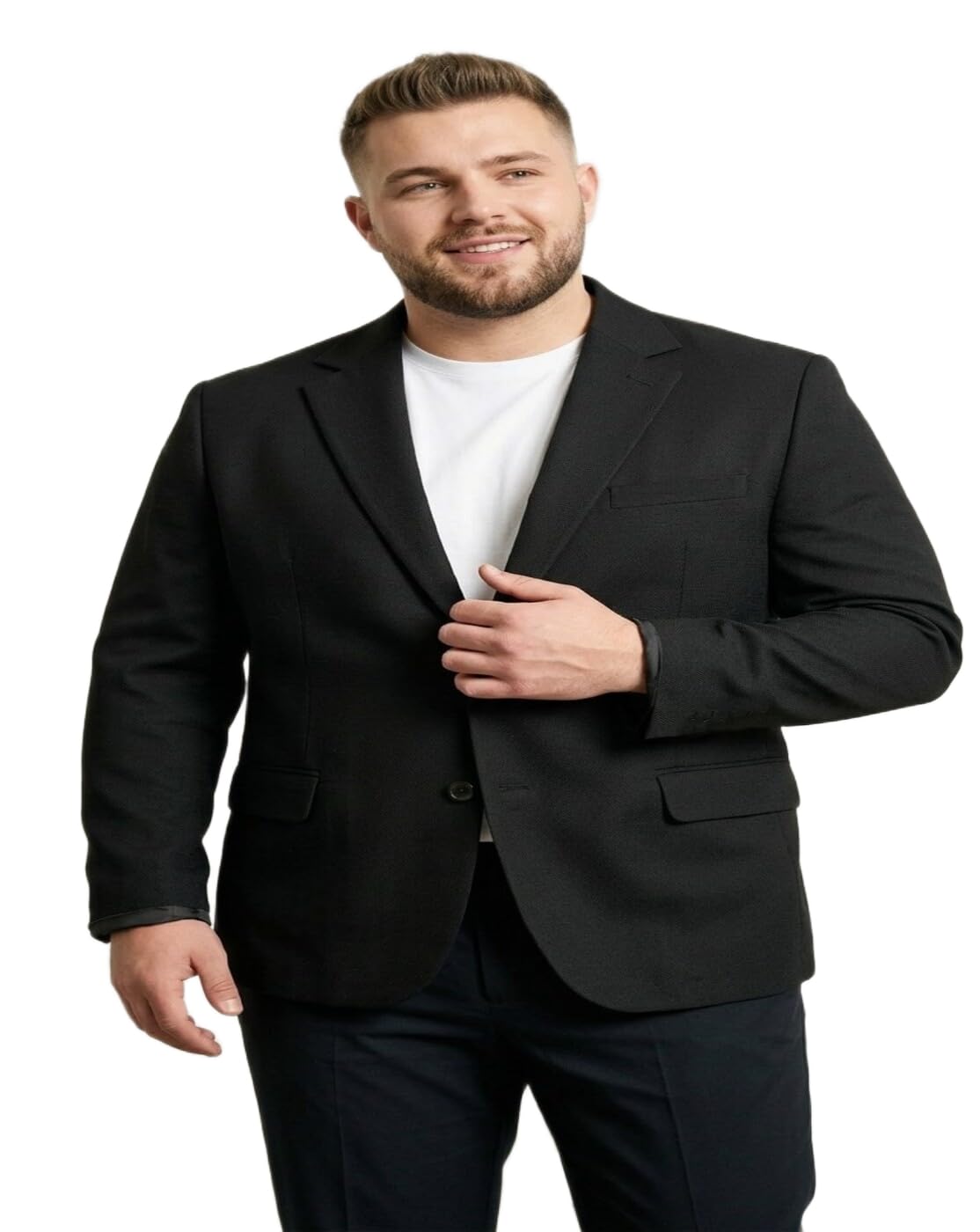 maykr Men's Black Slim Fit Single-Breasted Blazer, Formal Business Suit Jacket-picture-23