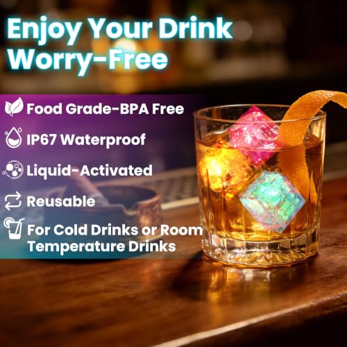 Cubitos LED Luminosos Multicolor para Bebidas 12 Unidades miniatura 4