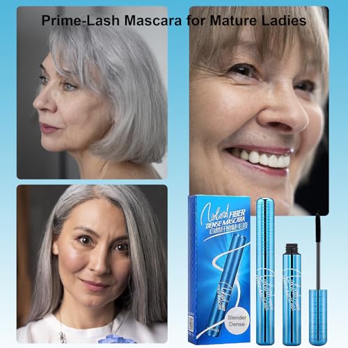 Prime-Lash Mascara for Mature Ladies, Prime Lash Mascara for Mature Ladies, Prime-Lash Mascara for Seniors with Thinning Lashes Waterproof Mascara Black Volume and Length(1PC) - Image 8