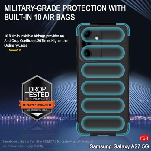 Image of TheGiftKart Liquid Silicon Back Cover Case for Samsung Galaxy A27 5G | Shockproof Military Grade Protection | Micro-Fibre Cloth On Inner Side | Anti-Slip Grip Back Cover Samsung A27 5G (TPU, Black)