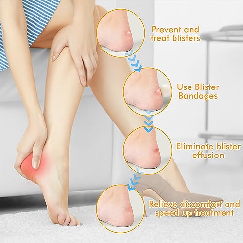 Image of Dr.Pedi Blister Bandages for feet Heel Blister Pads Hydrocolloid Bandages for Ankle Heel Toes Blister Prevention Pads for Recovery Waterproof- Variety Pack 20 Pcs