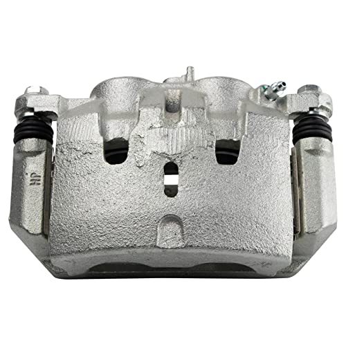 Image of TRQ Front Brake Caliper Set Zinc Coated Brackets Hardware Compatible with 2009-2015 Honda Pilot