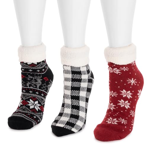 MUK LUKS Women's 3pk 2 Layer Ankle Sock2