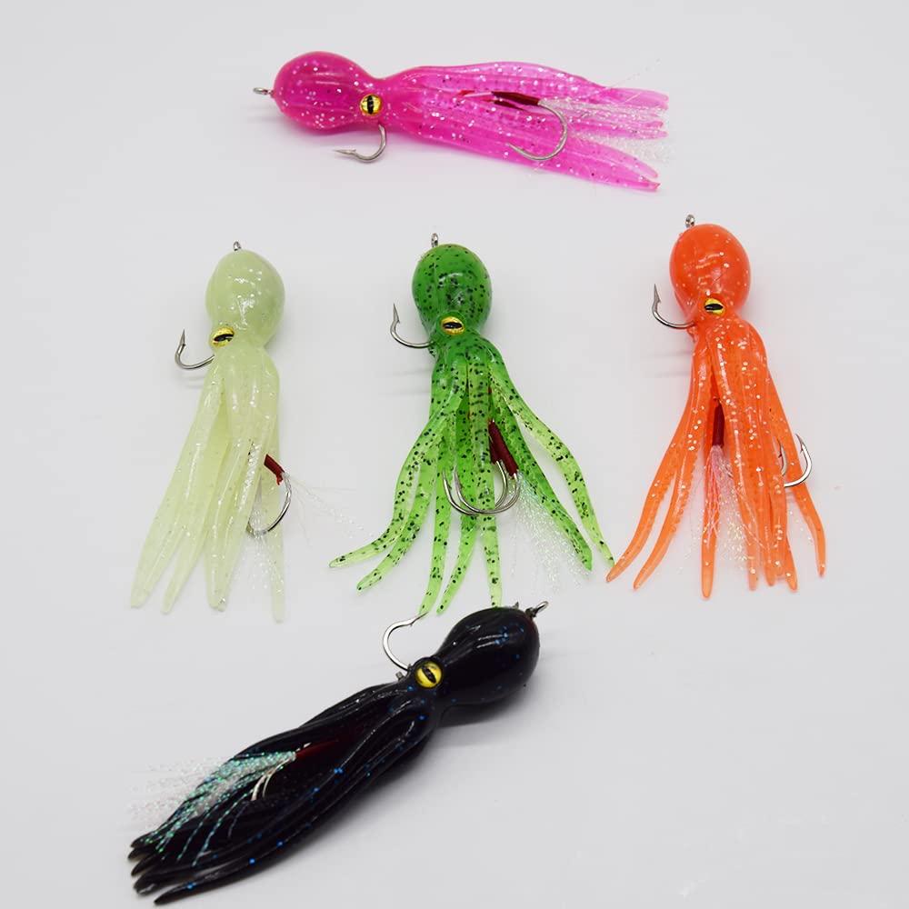 Octopus Jig 250g - Weicher Angelköder Mit Tintenfunktion Für Salzwasser